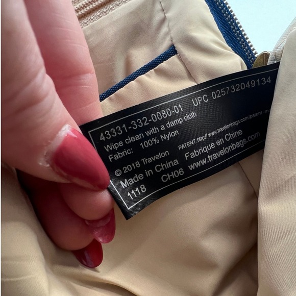 Travelon Anti-Theft Backpack Navy Blue Nylon RFID Shielded Travel Utility Y2K - Picture 7 of 11